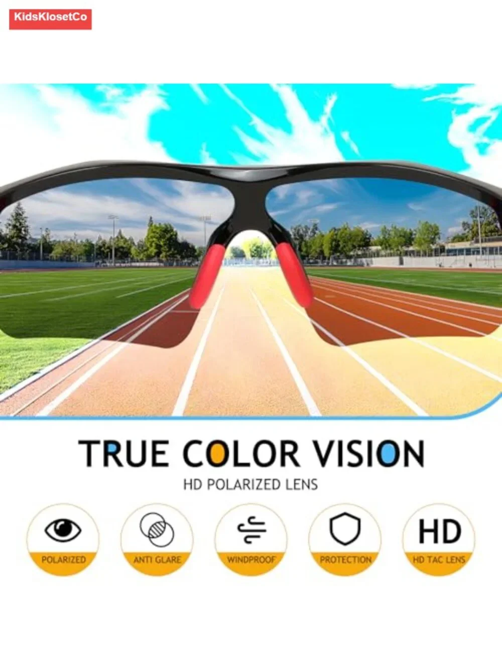 Kids Sports Polarized Sunglasses TR90 Frame Cycling Baseball
